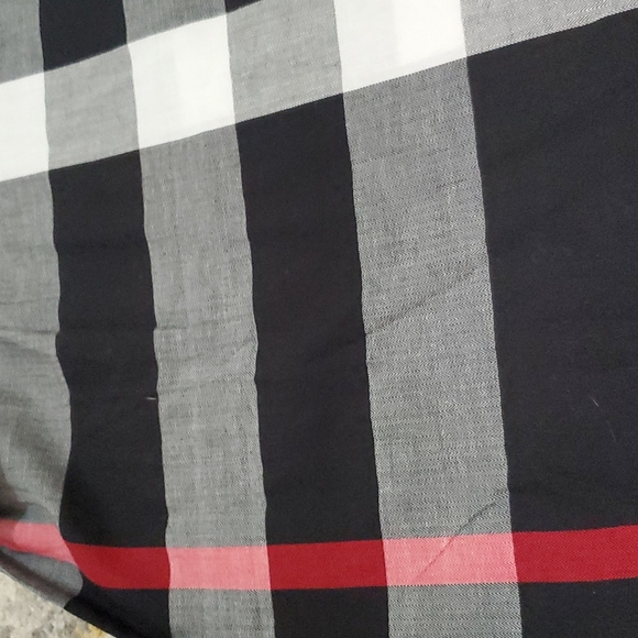 Plaid Belted Shirt Dress Black White Gray & Red - Picture 8 of 8